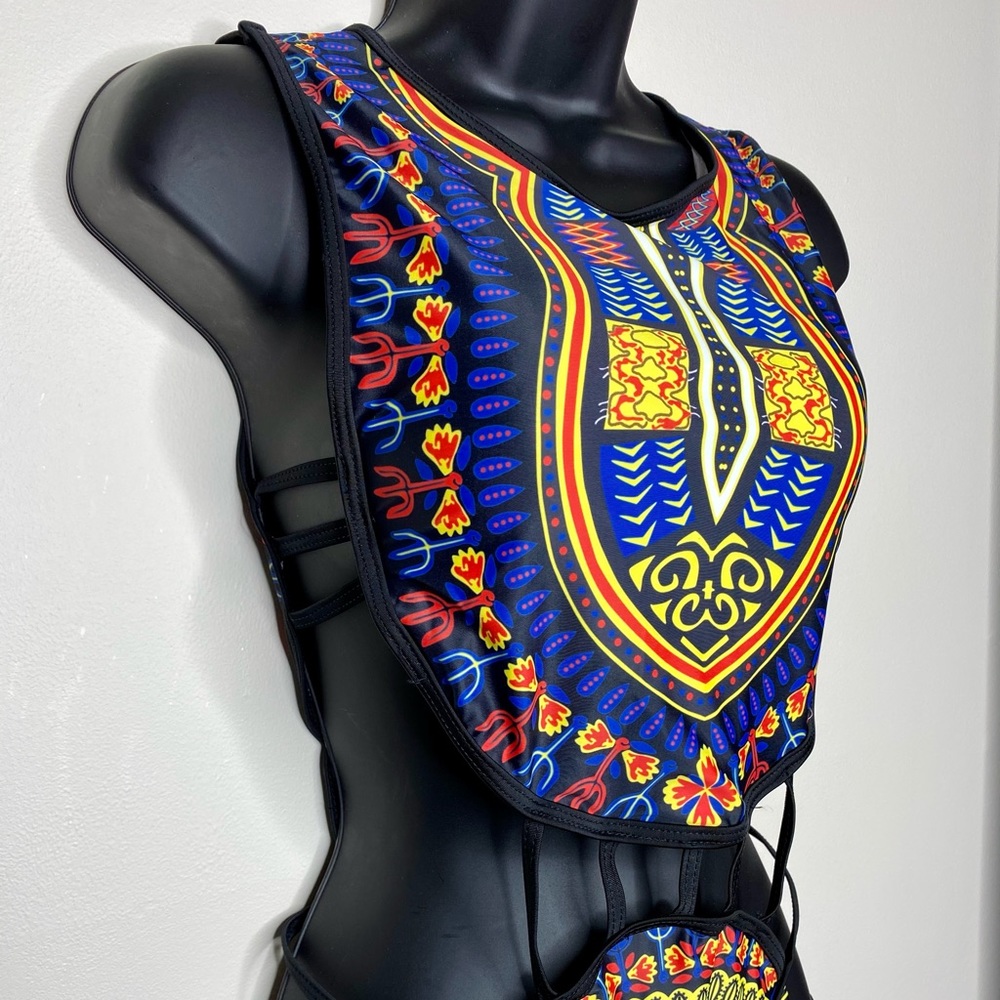 One Piece Tribal Cut Out Swimsuit